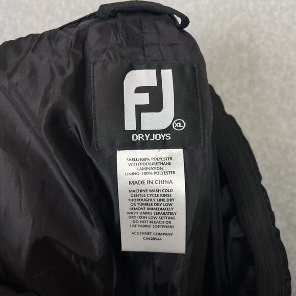 FootJoy DryJoy Mens XL Rain Pant Black Elastic Waistband Drawcord - Picture 12 of 12